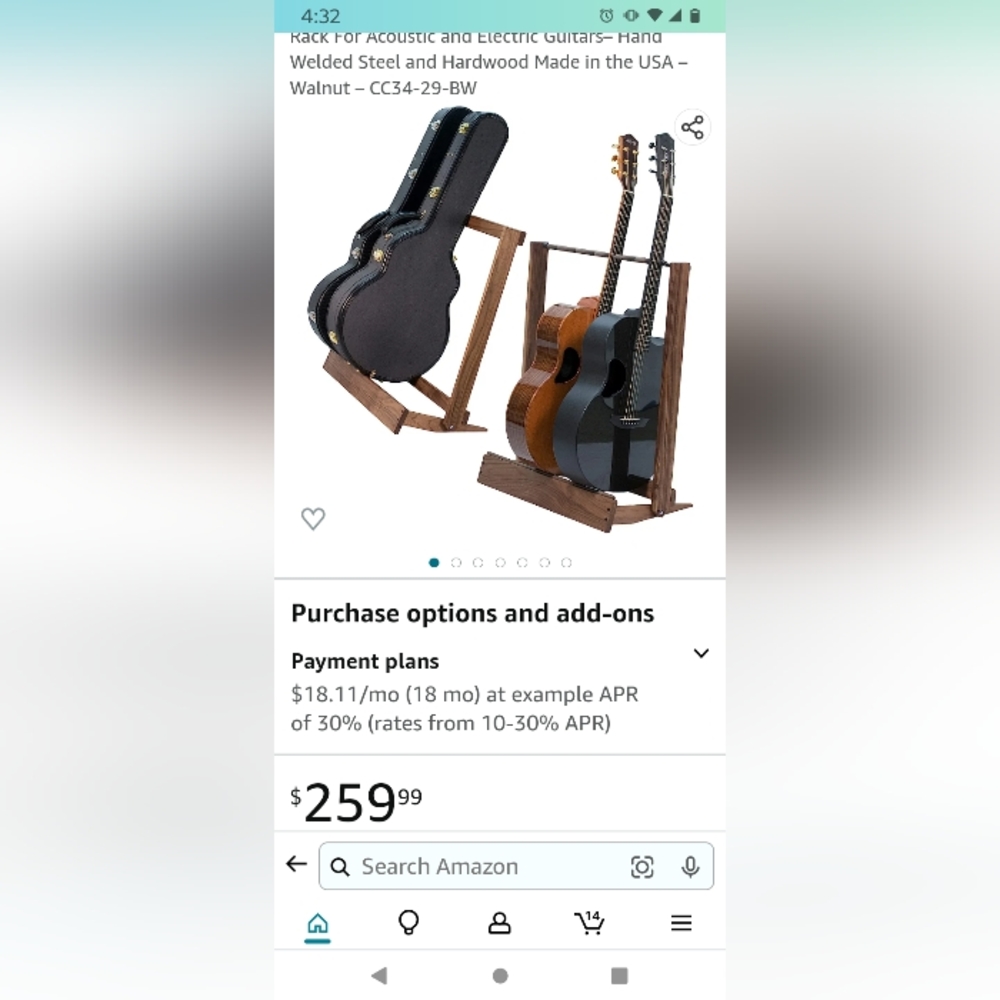 Guitar case rack stand